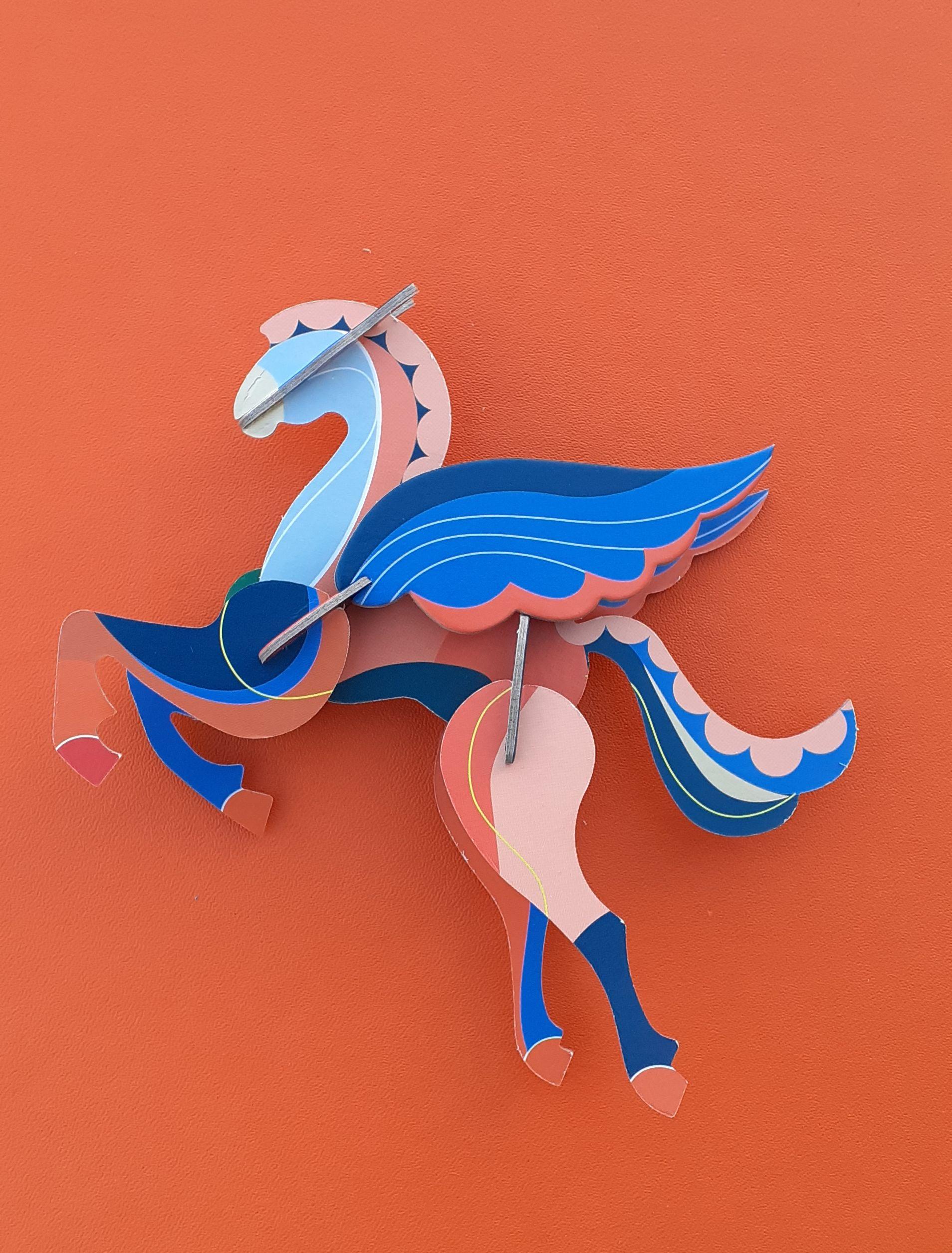 Hermès Pegasus Le Pégase Cheval Ailé Winged Horse in Cardboard to Hang For Sale 7