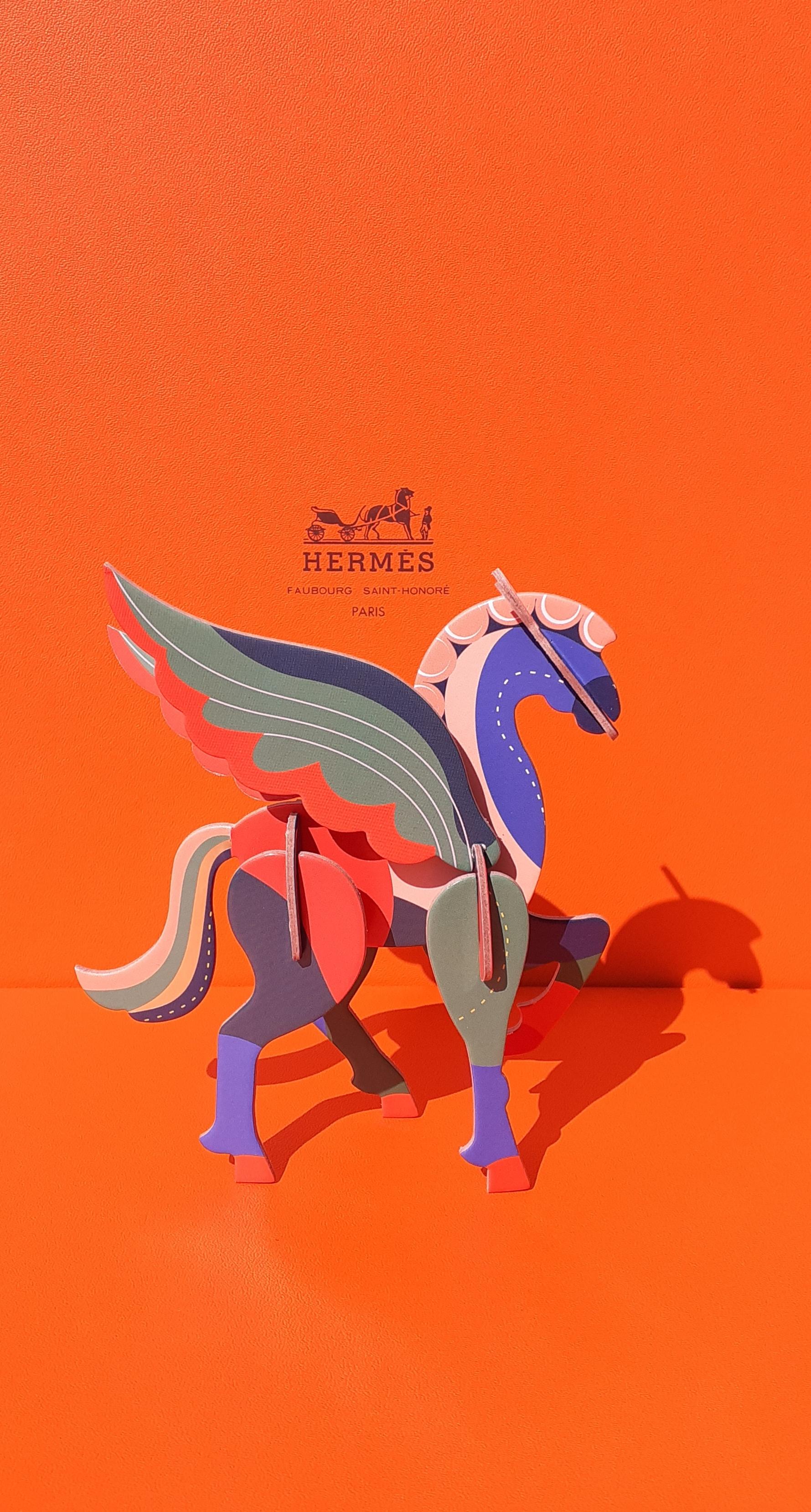 Hermès Pegasus Le Pégase Cheval Ailé Winged Horse in Cardboard to Hang 12