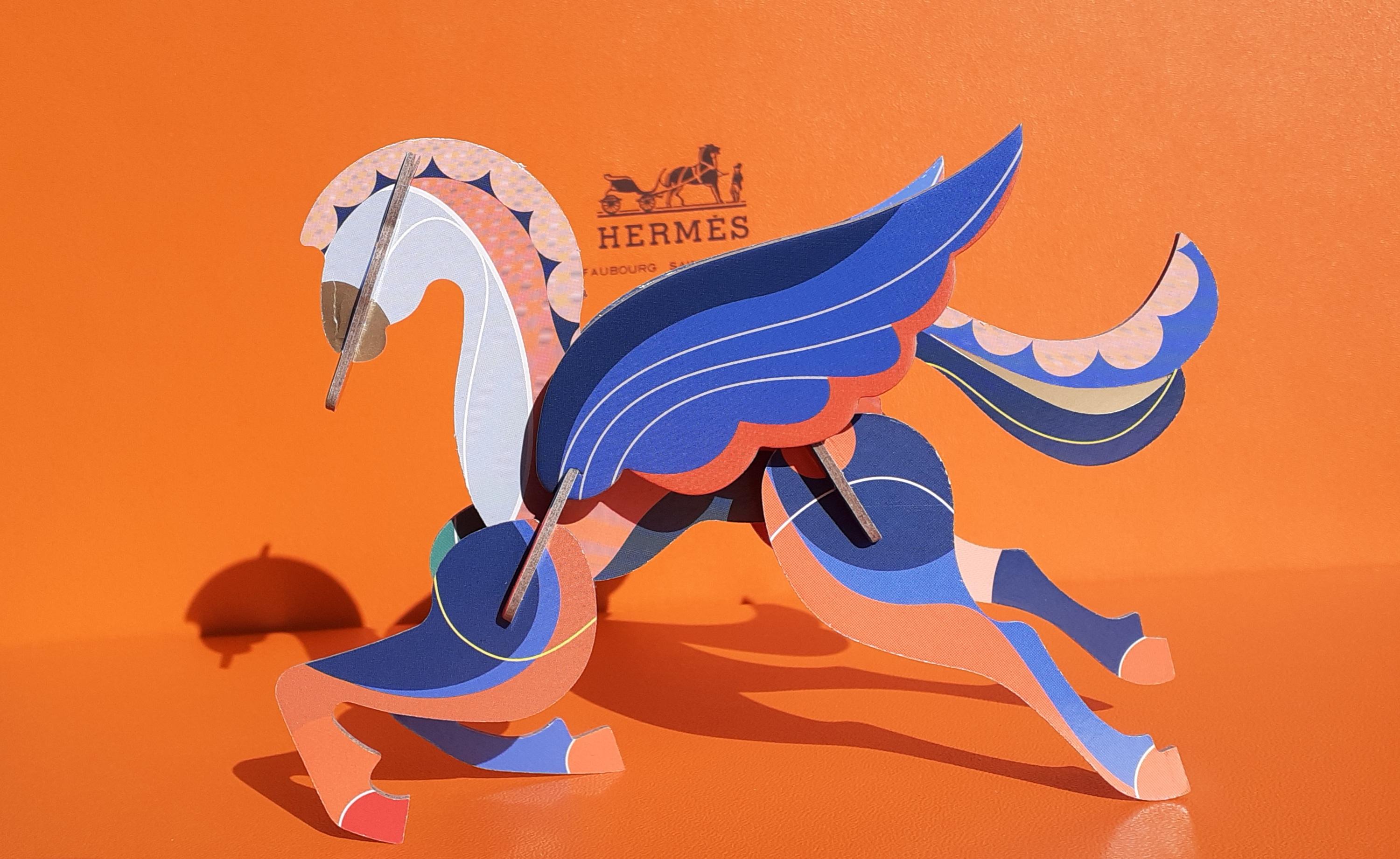 Hermès Pegasus Le Pégase Cheval Ailé Winged Horse in Cardboard to Hang For Sale 4