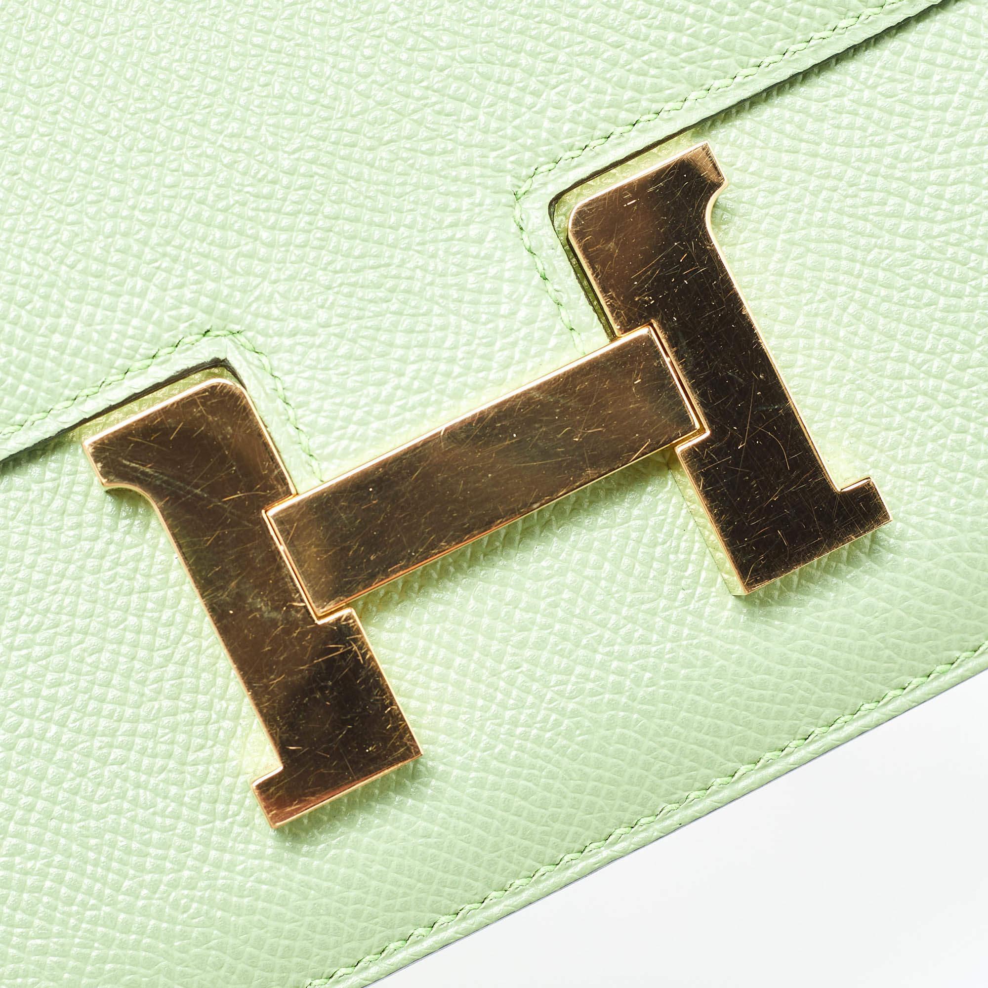 Hermès Pelouse Epsom Leather Gold Finish Constance 18 Bag 1