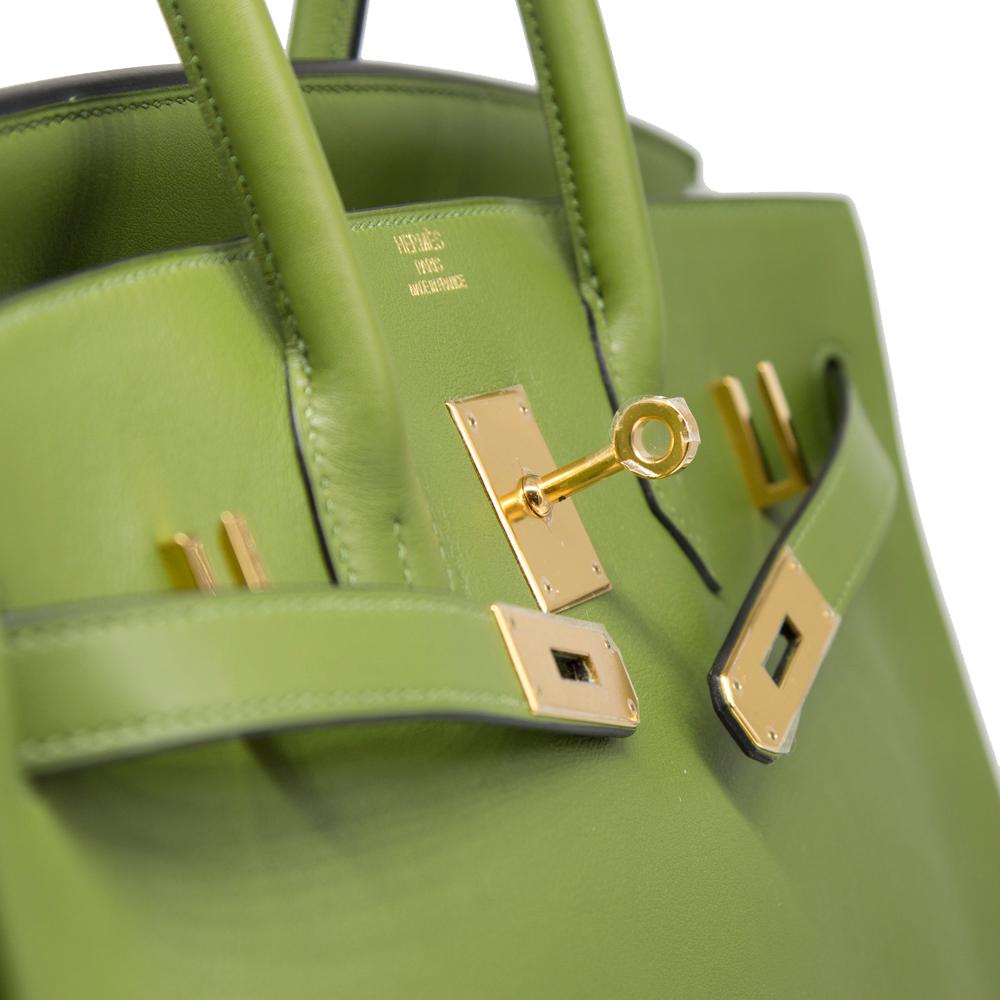 Hermes Pelouse Green Swift Leather 35cm Birkin Bag 5