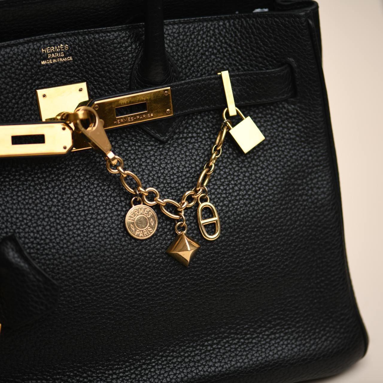 Hermès Permabrass Olga Gold Bag Charm In Excellent Condition In Banbury, GB