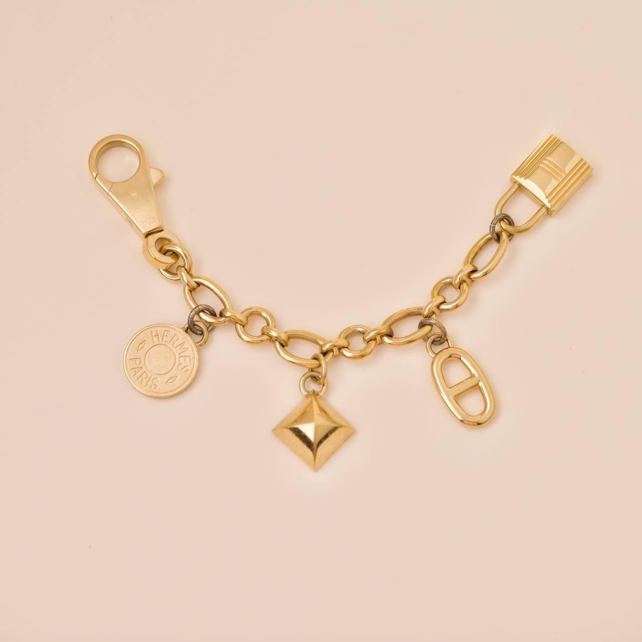 Women's or Men's Hermès Permabrass Olga Gold Bag Charm