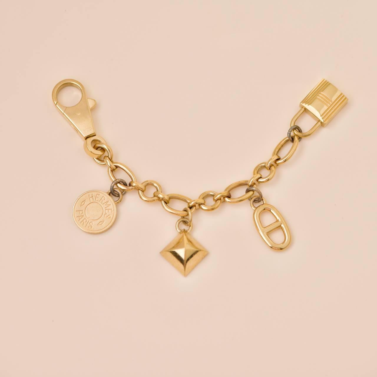 Hermès Permabrass Olga Gold Bag Charm 1