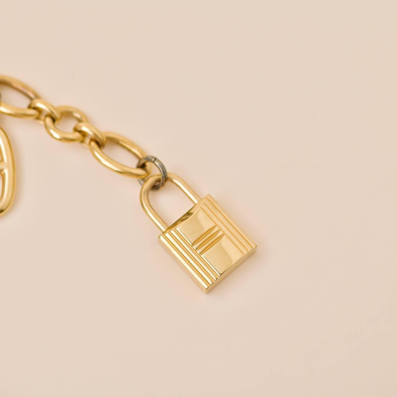 Hermès Permabrass Olga Gold Bag Charm 1