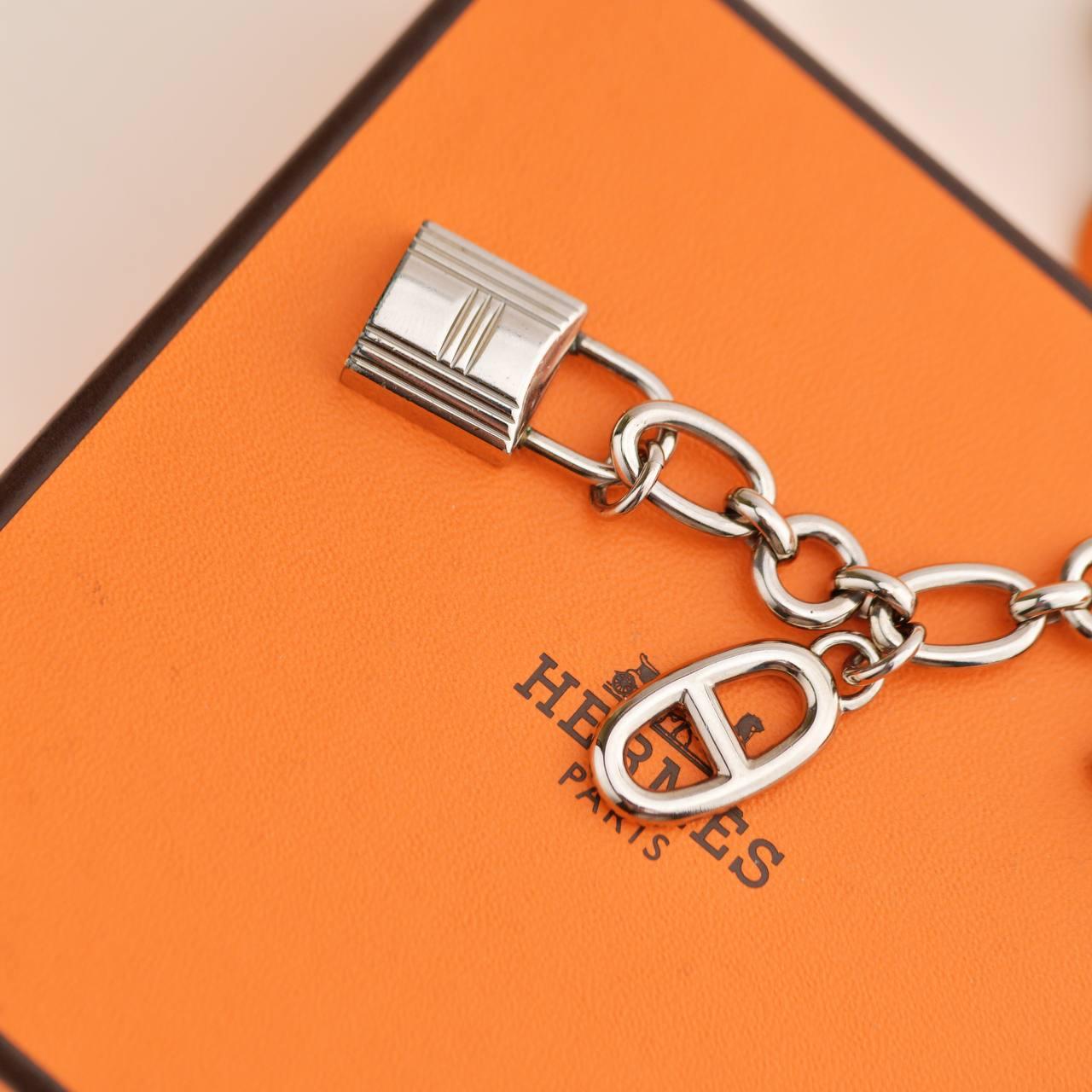 Hermès Permabrass Olga Palladium plattiert Tasche Charme für Damen oder Herren im Angebot