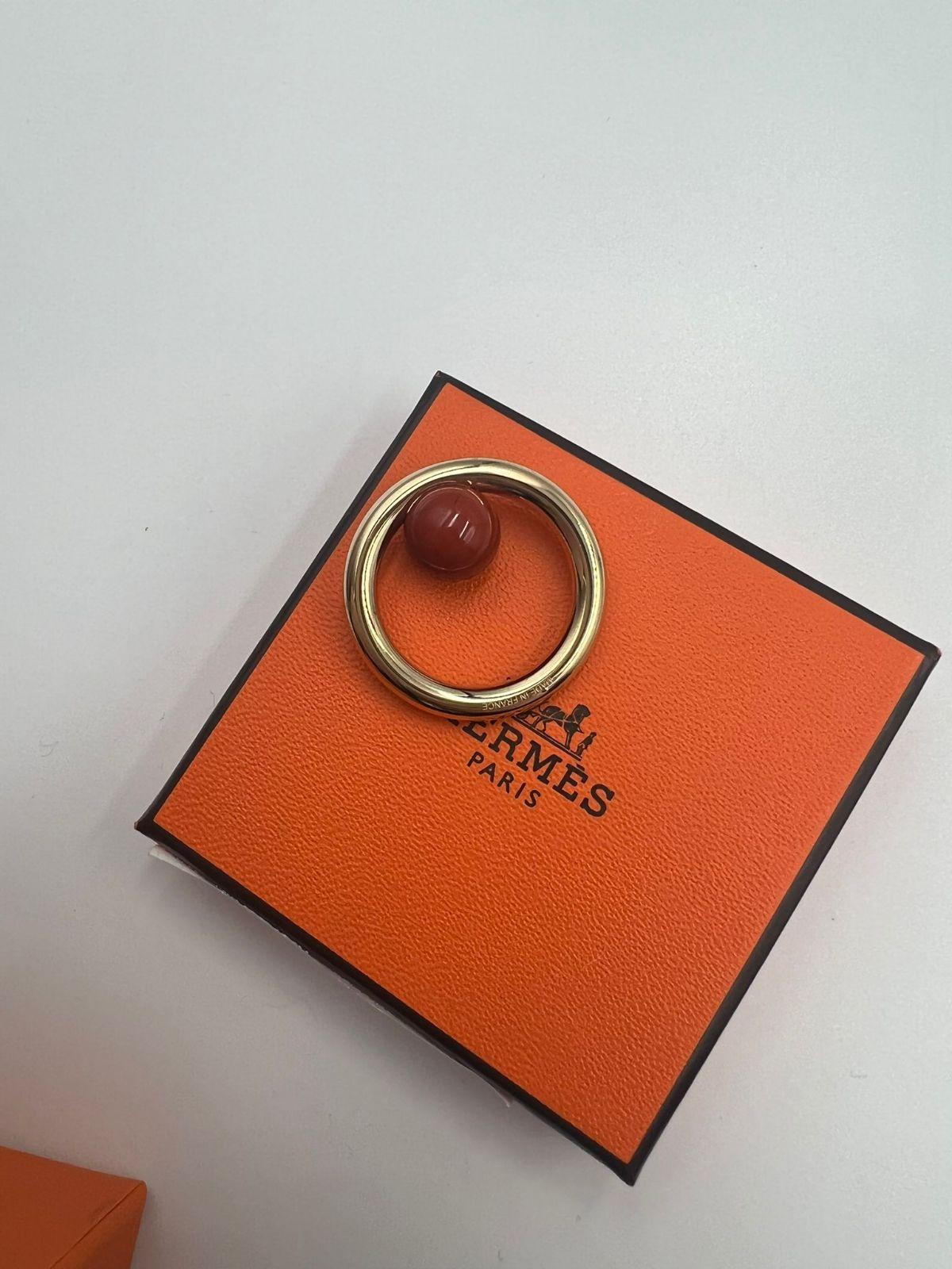Hermes permabrass Saturne scarf 70 ring 1