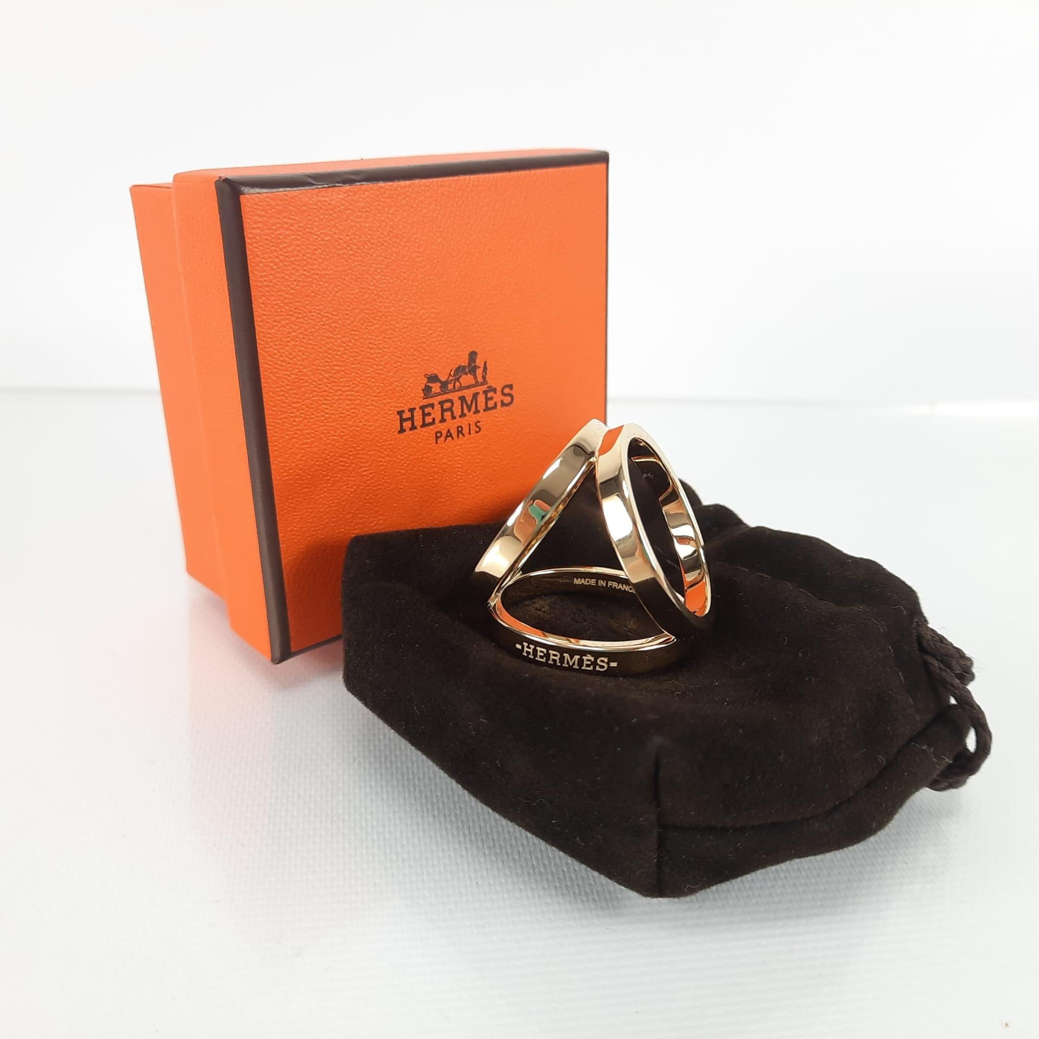 Hermes permabrass Trio scarf 90 ring 2