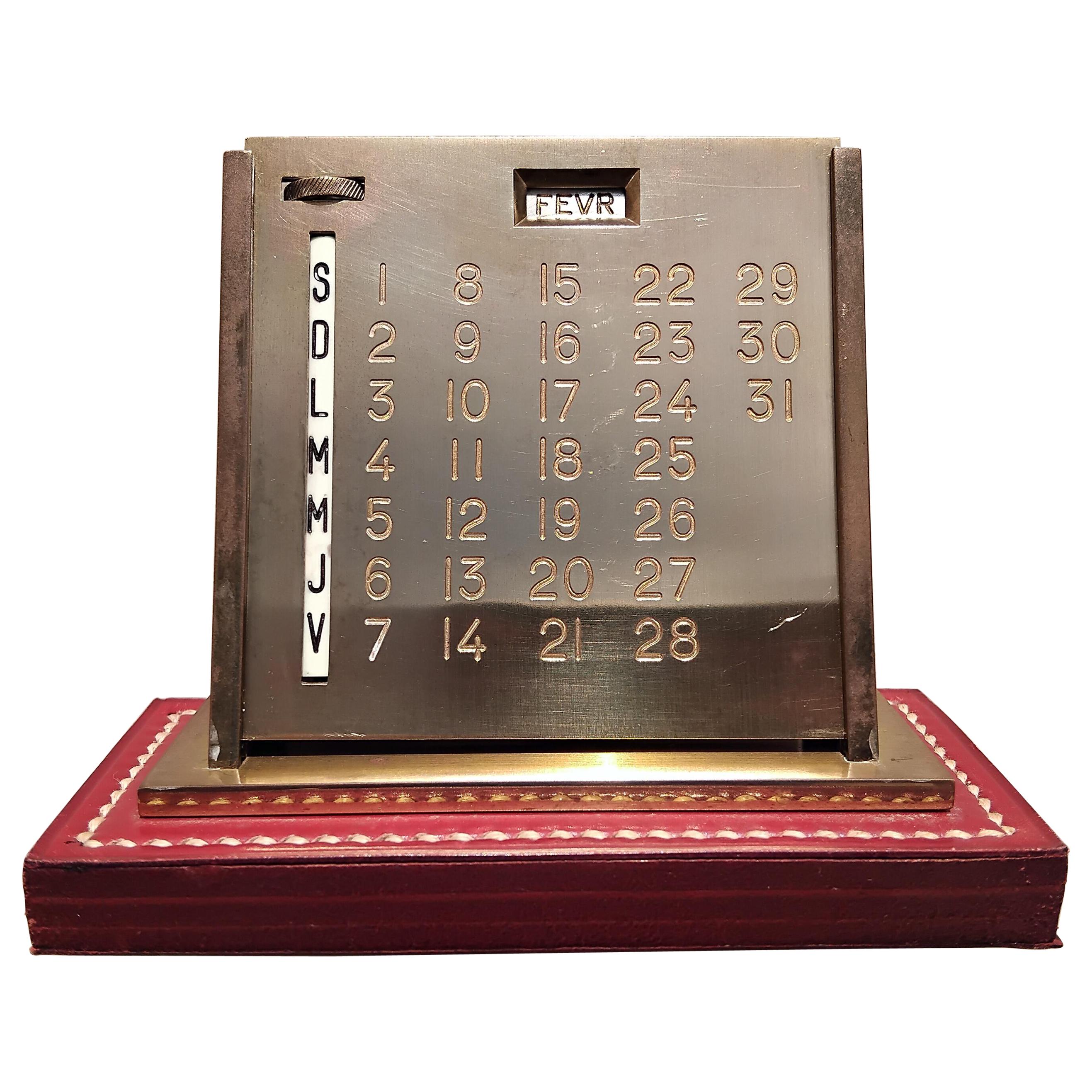 Women's or Men's Hermès Perpetual Calendar Ephemeris Metal and Leather