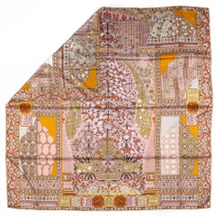Hermes Persian Carper Pink Silk Shawl
