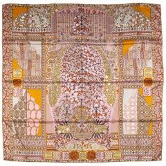 Hermes Persian Carper Pink Silk Shawl