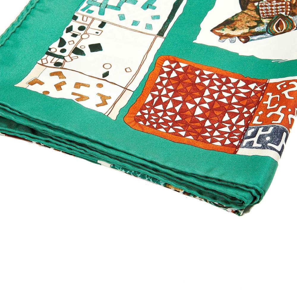 green hermes scarf