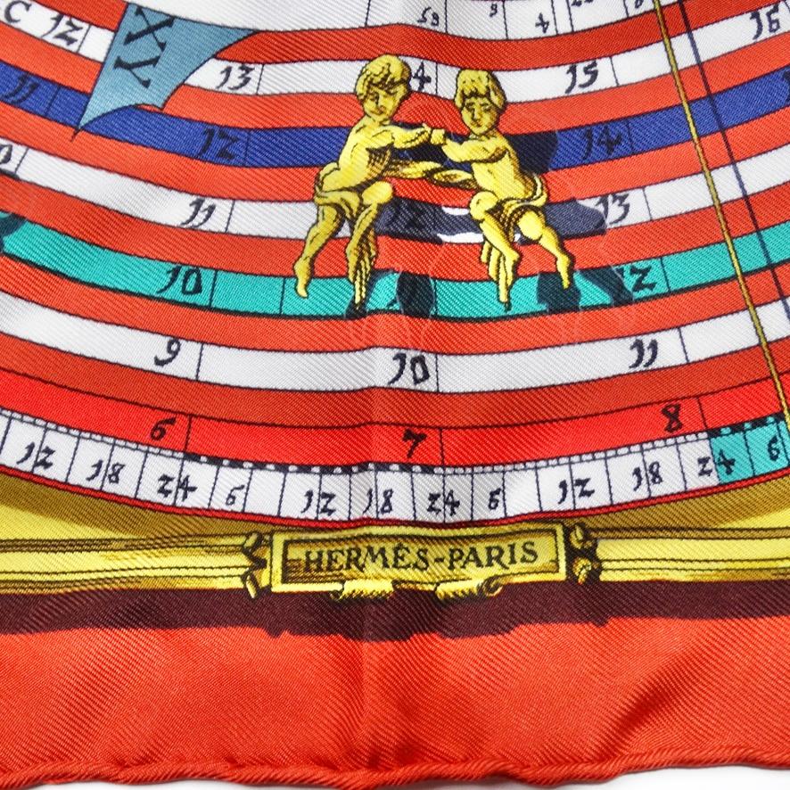 Hermes Petit Carre 40 Silk Scarf Dies Et Hore In Excellent Condition For Sale In Scottsdale, AZ