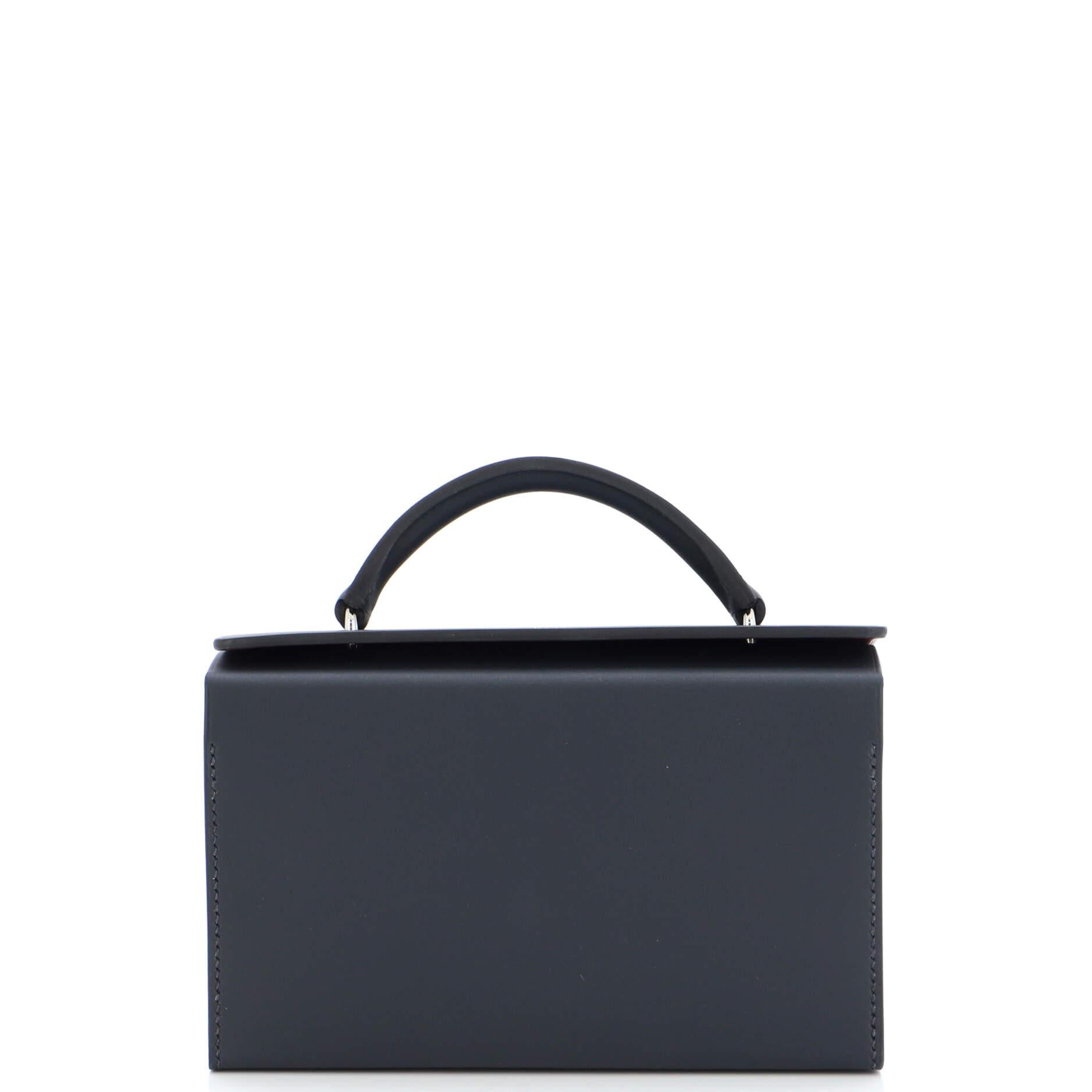 Women's Hermes Petit H Box Bag Leather and Crocodile For Sale