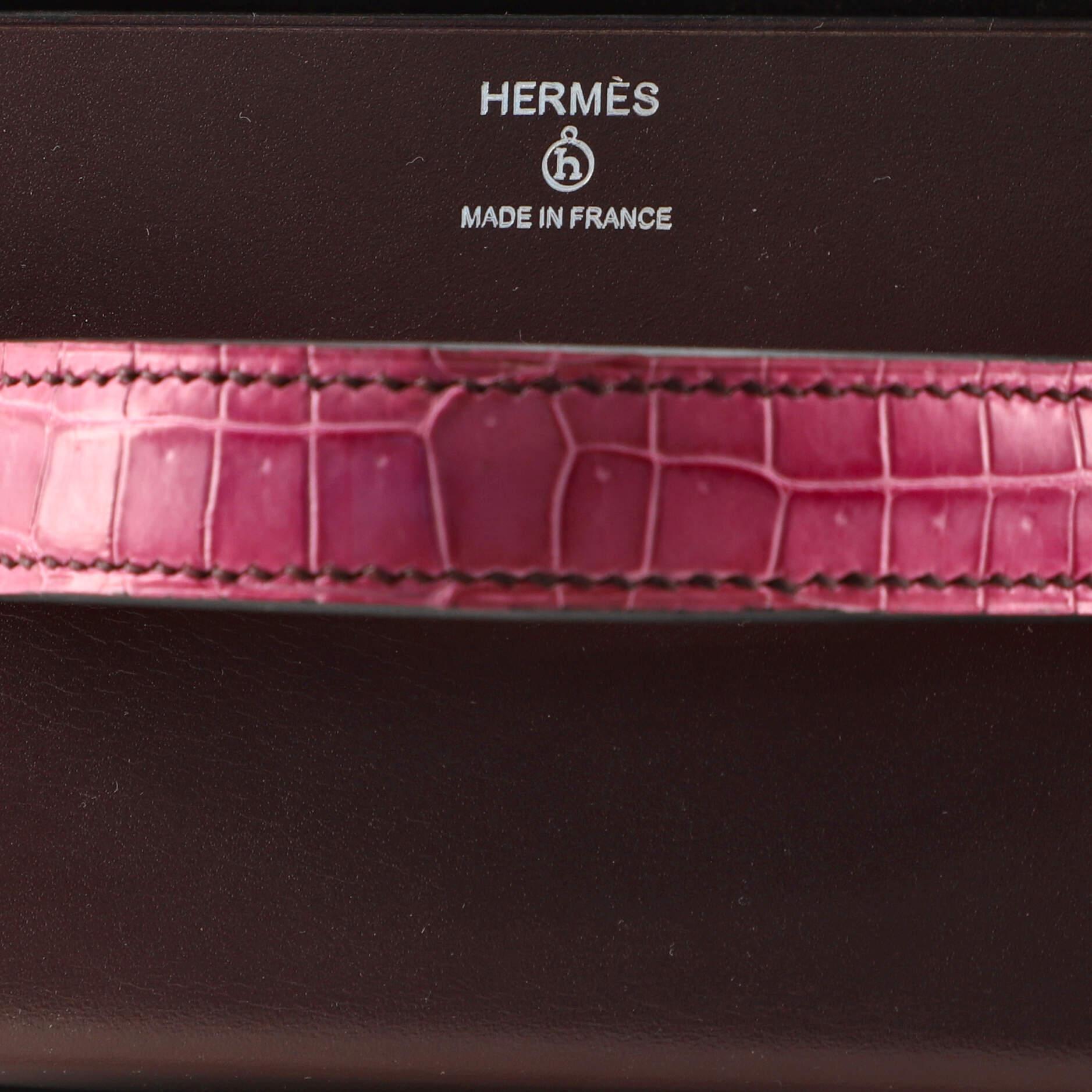 Hermes Petit H Box Bag Vache Hunter and Shiny Alligator 2