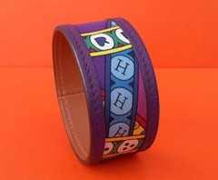 Hermès Petit H Bracelet Leather and Silk Size 67