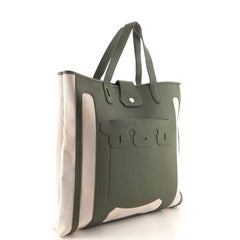 Hermes Petit H Monsieur B Tote Toile and Leather GM