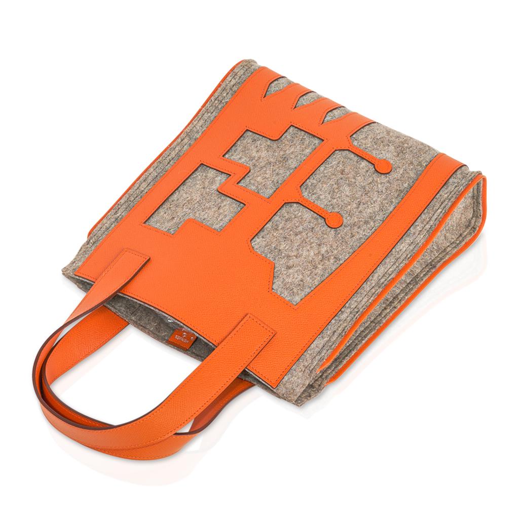 Orange HERMES Petit h Skeleton Tote Feu Pascale Mussard en vente