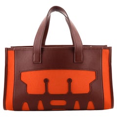 Hermes Petit H Skeleton Tote Toile and Leather PM