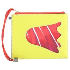 Hermes Petit H Zip Coin Purse Swift with Printed Silk