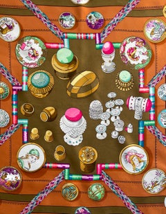 Hermes Petit Main 90cm Silk Scarf by Caty Latham Jade