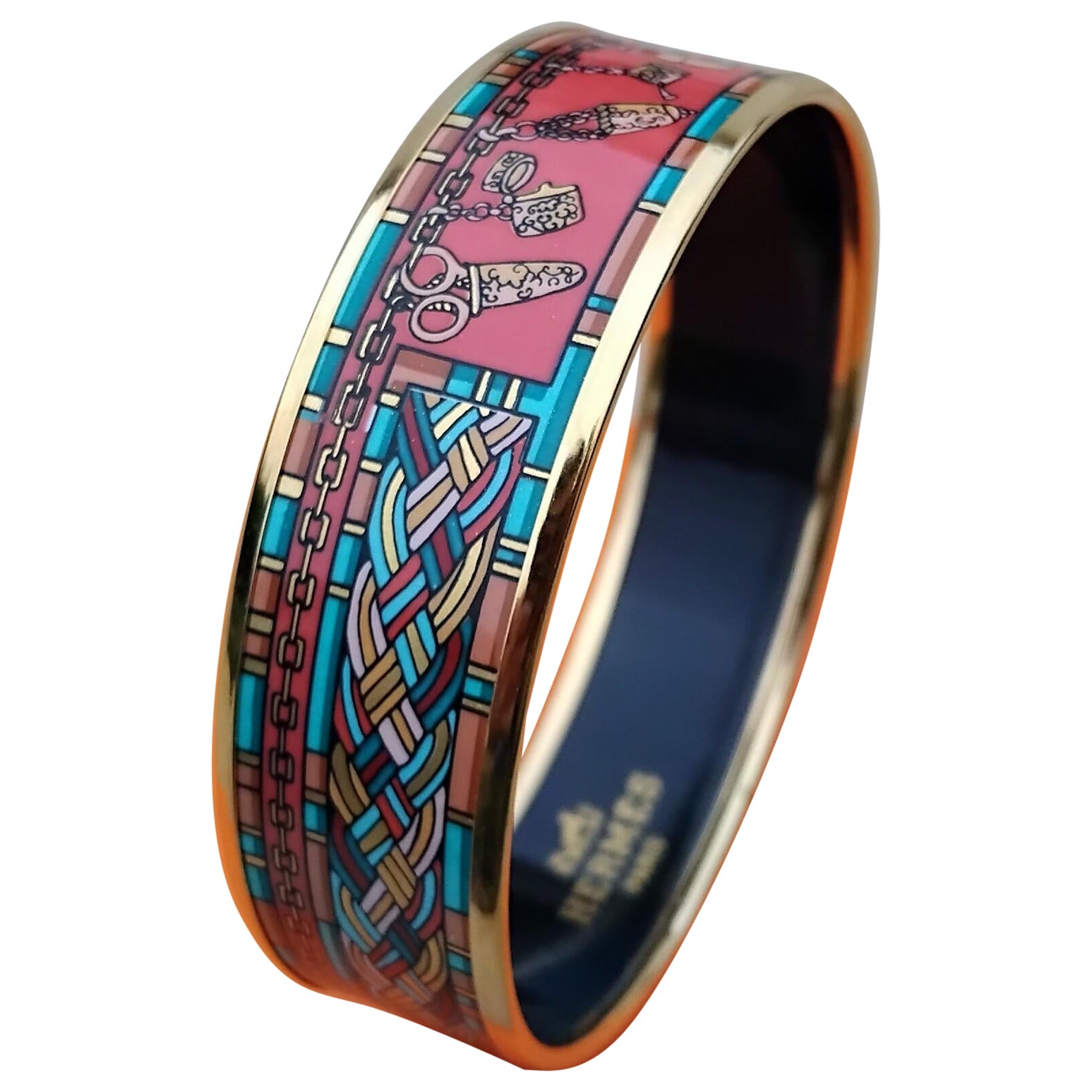 Lovely Authentic Hermès Bracelet

Print from the silk collection 