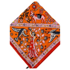 Hermes Peuple du Vent shawl 140 Cashmere Shawl Scarf