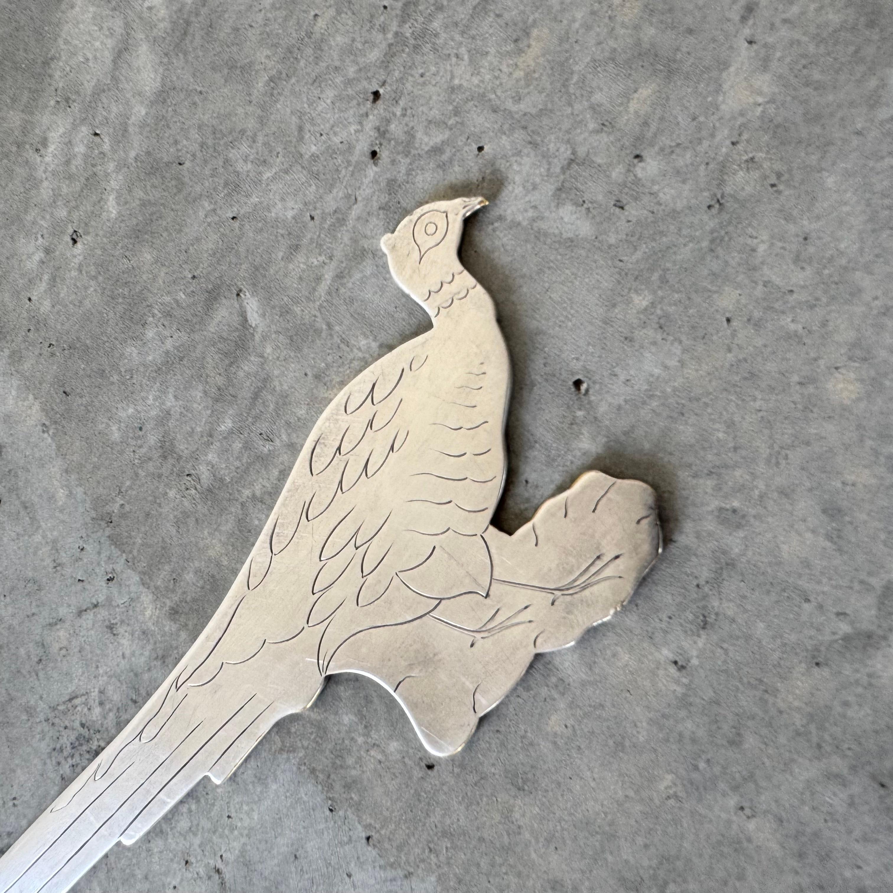French Hermes Pheasant Letter Opener, 1960s France For Sale
