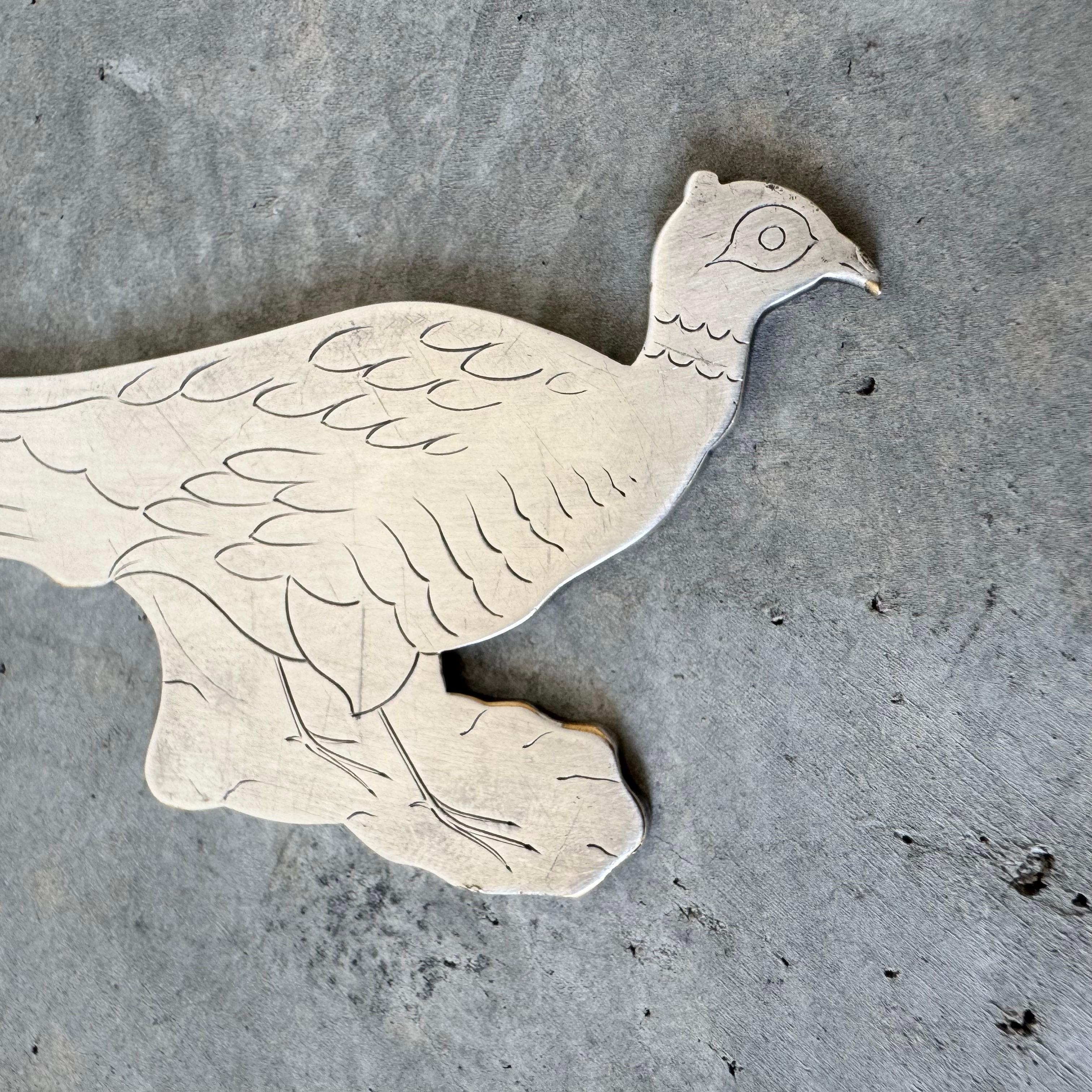 Metal Hermes Pheasant Letter Opener, 1960s France For Sale