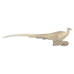 Tagliacarte Hermes con fagiano, 1960 Francia