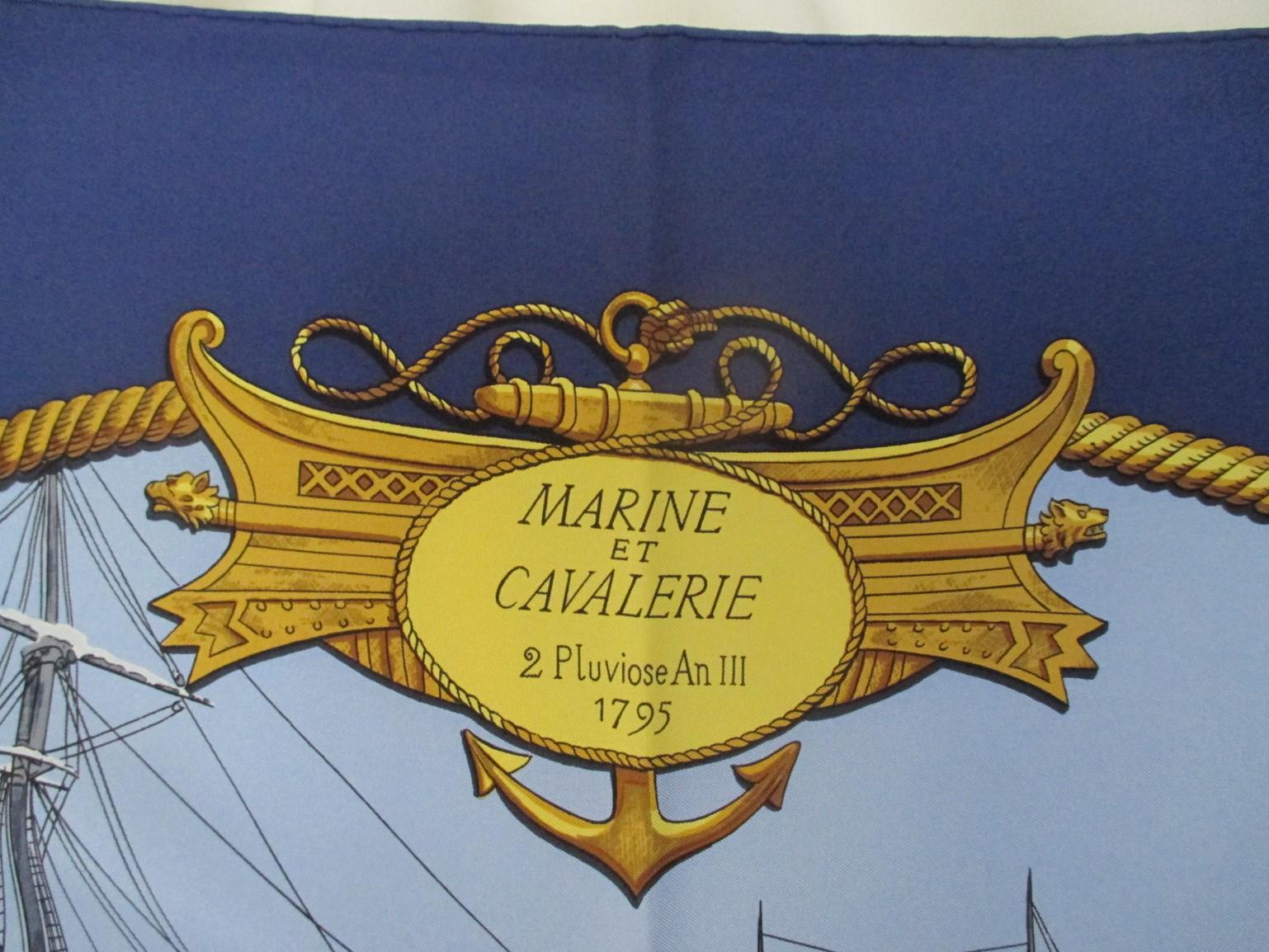 hermes blue silk scarf