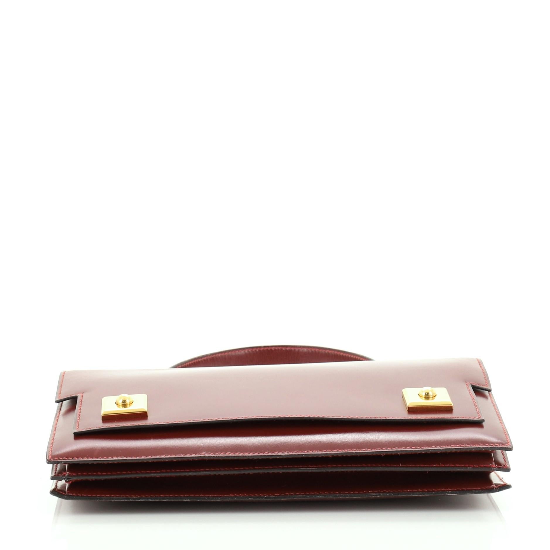 Hermes Piano Handbag Box Calf In Fair Condition In NY, NY