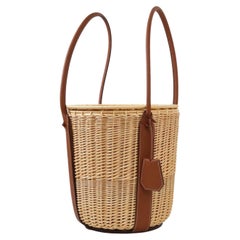 Hermes picnic basket Brown Wicker and smooth taurillon leather