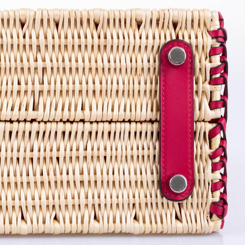 Women's Hermès Picnic Birkin 25 Osier Wicker & Framboise Swift Bag For Sale
