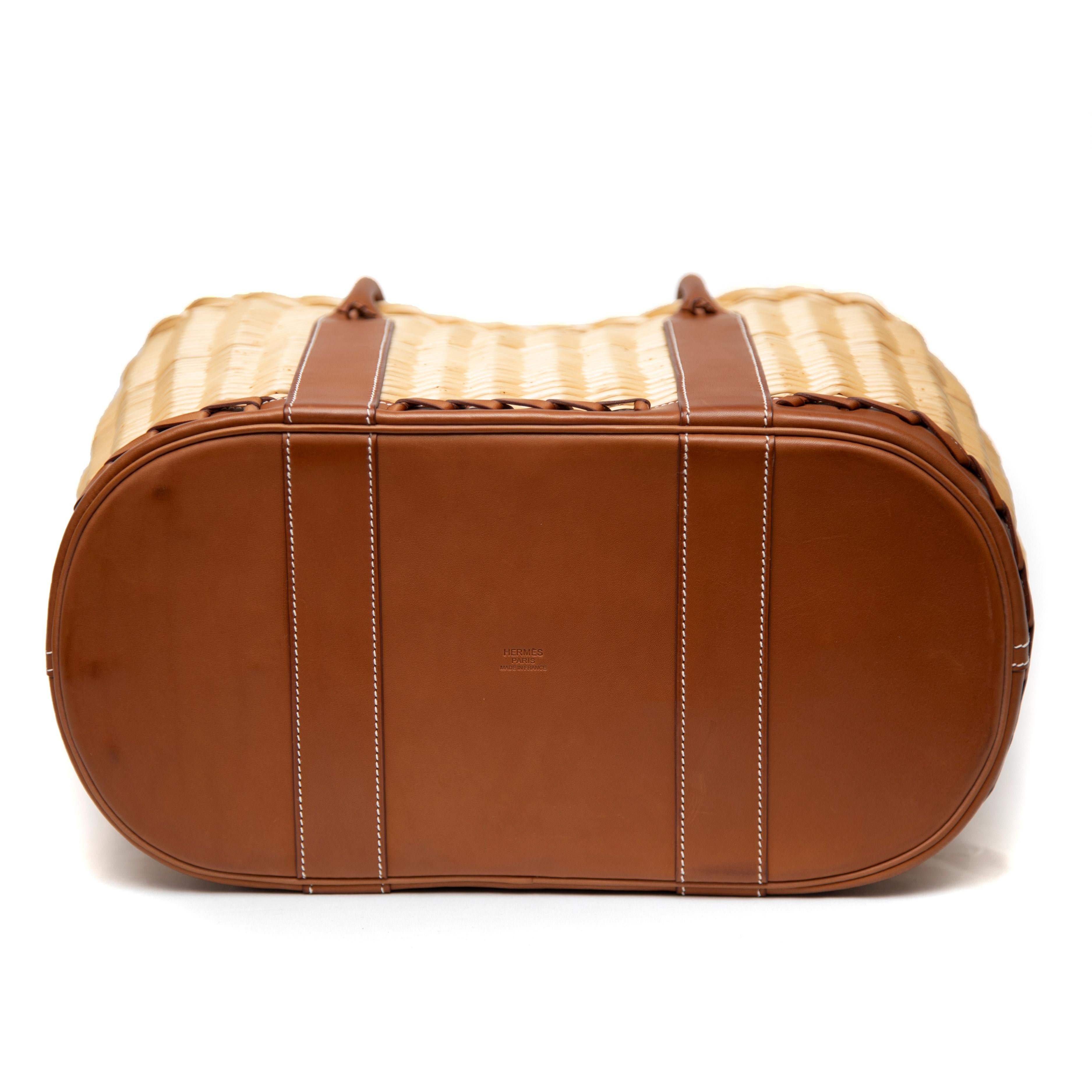 Hermès Picnic Garden Party Osier and Barénia Leather, Limited Edition For Sale 1