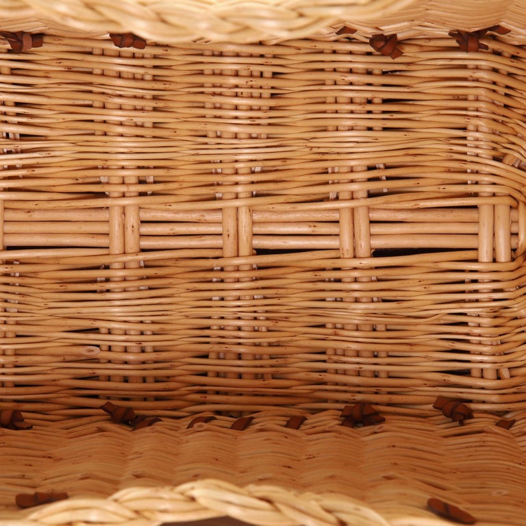 Hermes Picnic Garden Party Tote Wicker and Leather at 1stDibs