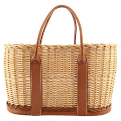 2018 Hermès Barenia Leather and Wicker Kelly 35cm Picnic at 1stDibs