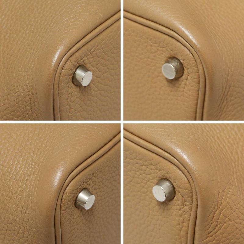 HERMES Picotin 18 Bag Clémence Baby Bull Leather In Excellent Condition For Sale In Paris, FR