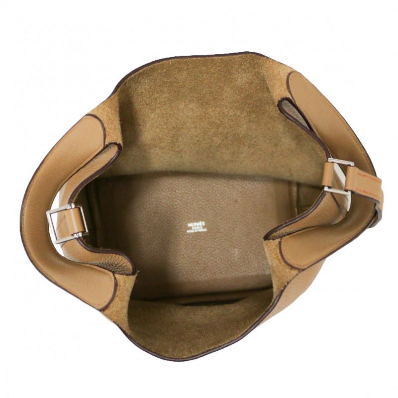 HERMES Picotin 18 Bag Clémence Baby Bull Leather For Sale 2