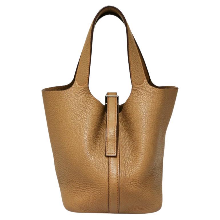 HERMES Picotin 18 Bag Clémence Baby Bull Leather For Sale