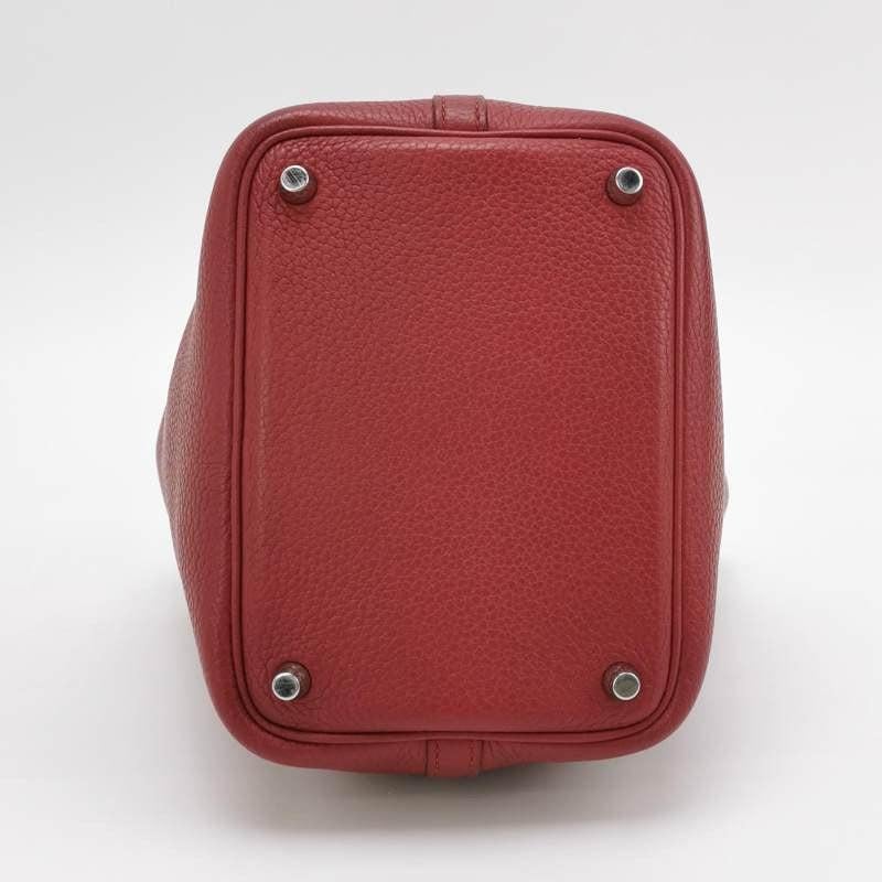 Brown Hermes Picotin 18 Burgundy Clemence Taurillon Leather 2014 For Sale
