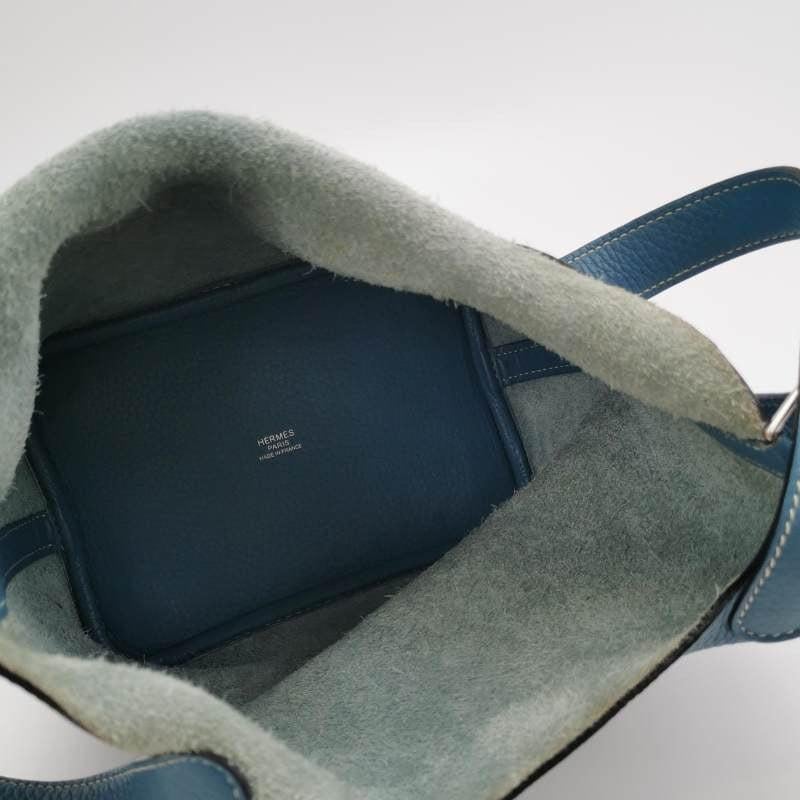 Hermes Picotin 18 Clemence Taurillon Leather Blue Jean 2015 3