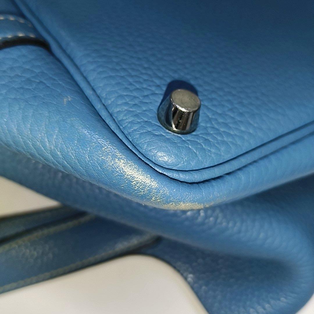Hermes Picotin 18 Clemence Taurillon Leather Blue Jean 7