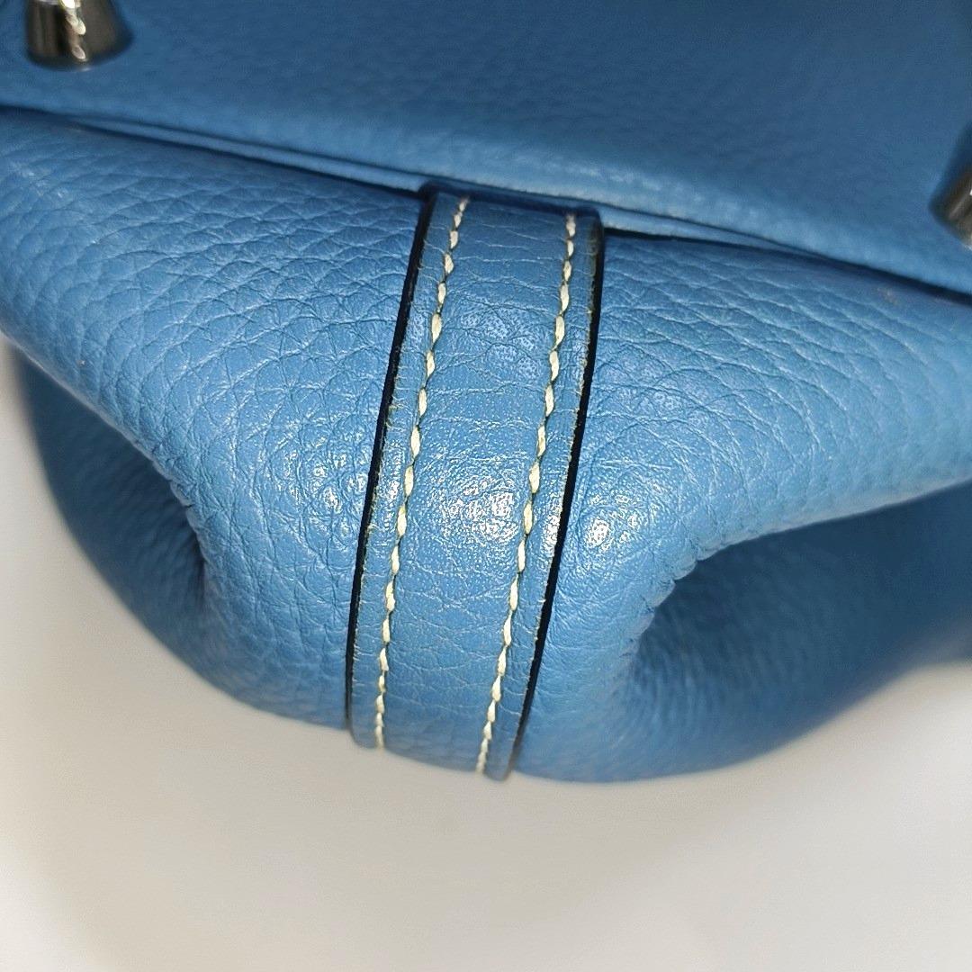 Hermes Picotin 18 Clemence Taurillon Leather Blue Jean 8