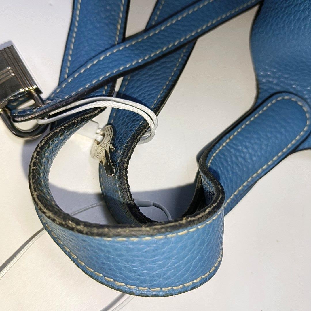 Hermes Picotin 18 Clemence Taurillon Leather Blue Jean 9