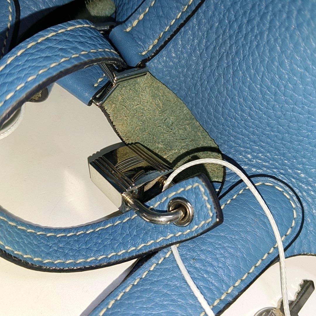 Hermes Picotin 18 Clemence Taurillon Leather Blue Jean 4