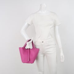 Hermes Picotin 18 Intrecciato Handles Epsom Leather Pink PHW