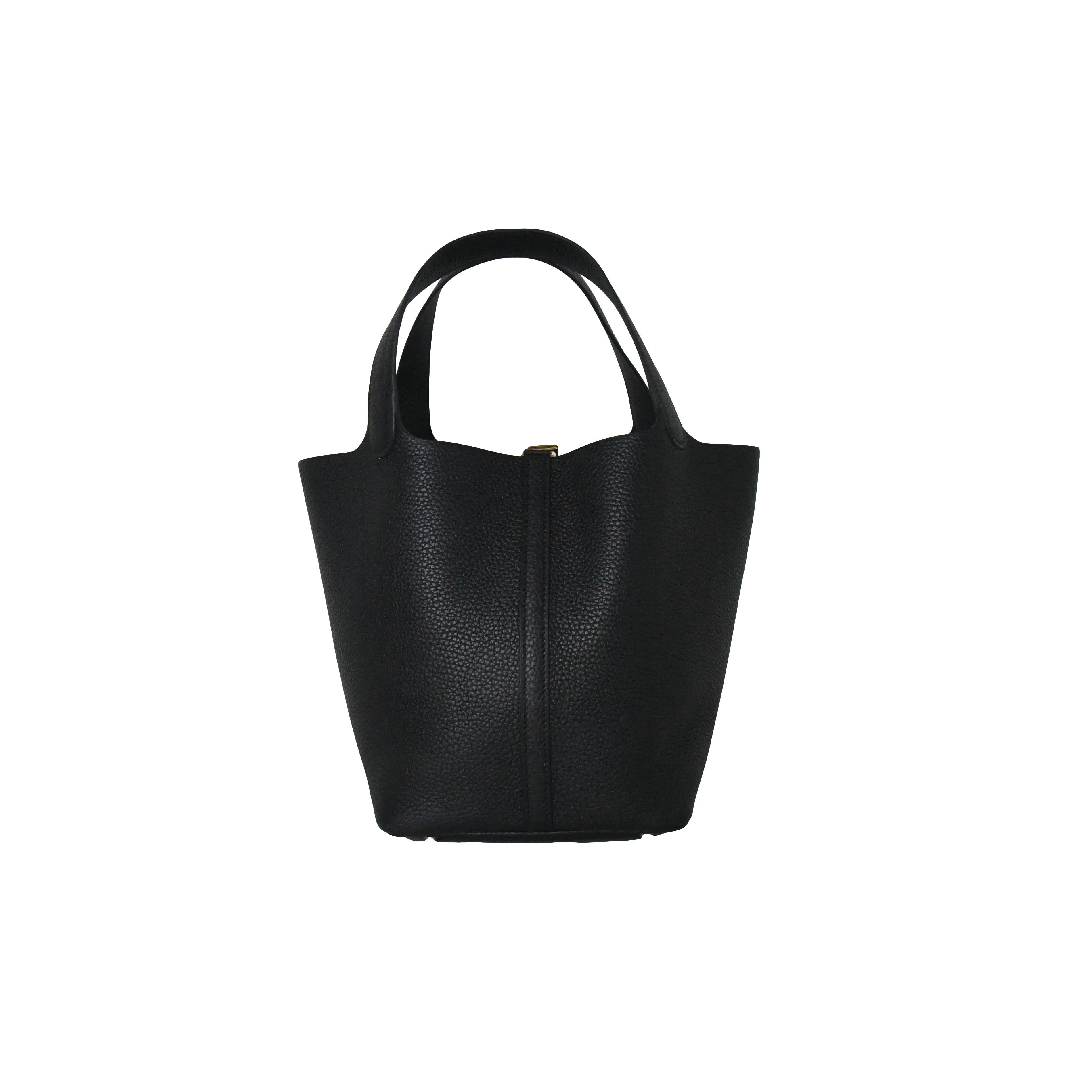 hermes picotin 18 black gold
