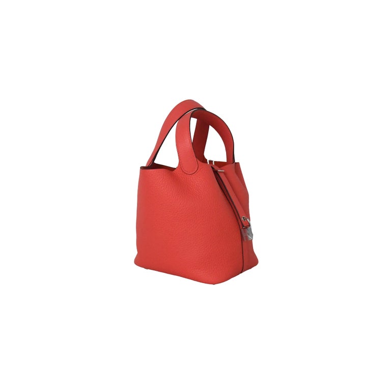 Hermes Picotin Lock Bag 18 In Red Vermillon Leather And Gold Hardware –  Found Fashion