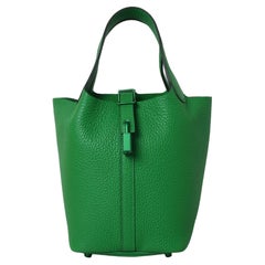 Hermes Picotin 18 Lock Bag So Green